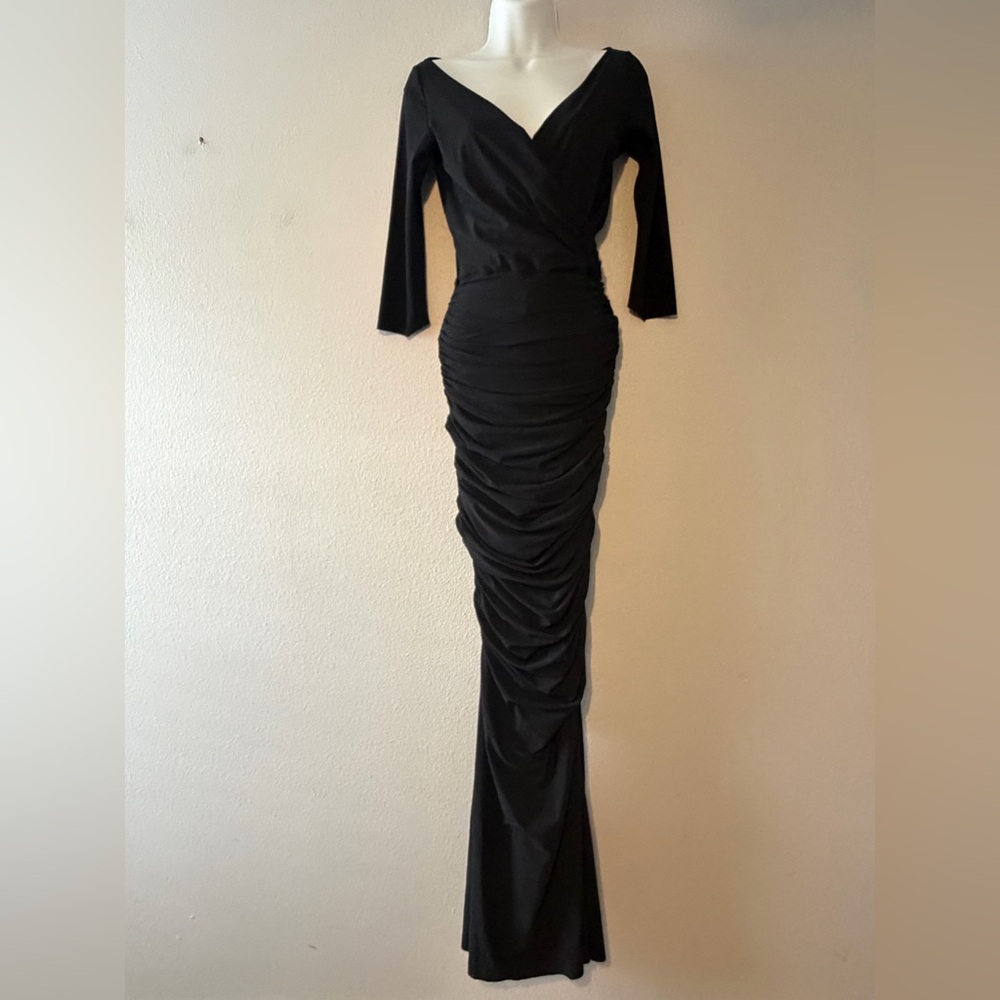 Chiara Boni La Petite Robe   Trumpet Long Gown in Black